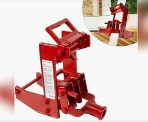 Cast Iron Heavy Duty Wall Jack Pole Jack Screw Mechanism 1000 lb Red